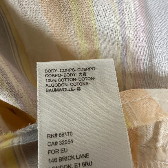 BDG Urban Outfitters Stripe Cropped Shirt Long Sleeve Oversized Large NEW - Picture 6 of 8